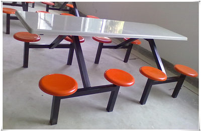 玻璃钢连体快餐桌椅的优点