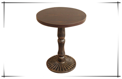 莆田圆形钢木桌子