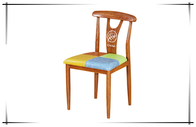 聊城地区铁艺木纹餐椅