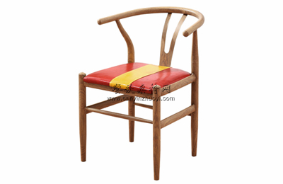木纹色汉堡店椅子