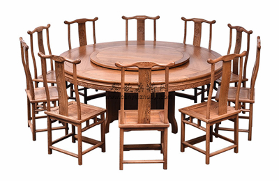 实木材质饭馆桌椅