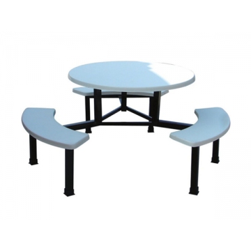 弧形凳面玻璃钢材质餐桌椅