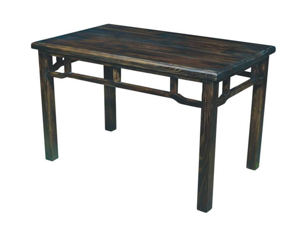 炭烧木餐桌，中式实木餐桌