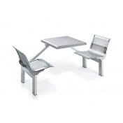 单位食堂采用的不锈钢桌椅