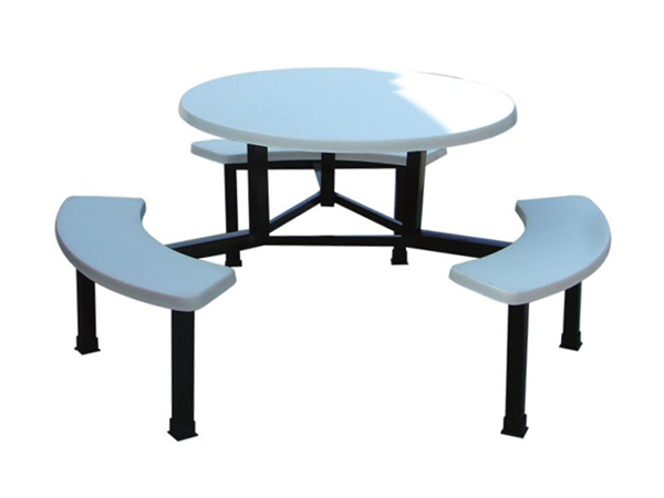 弧形餐桌椅，玻璃钢餐桌椅
