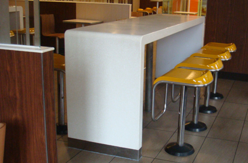麦当劳吧台吧椅组合款式图