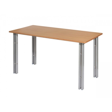 钢木桌，夹板贴防火板餐桌