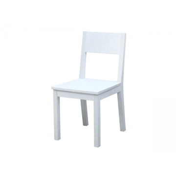 白色餐椅，白色实木椅图片