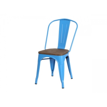 热卖款式蓝色铁艺餐椅价格