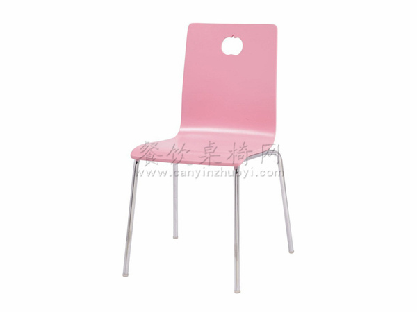 奶茶店椅子，粉红色曲木椅