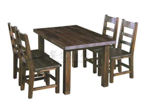 菜馆桌椅，大理炭烧木家具