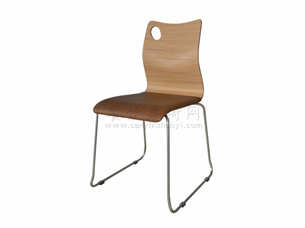 不锈钢实心脚的弯曲木椅子