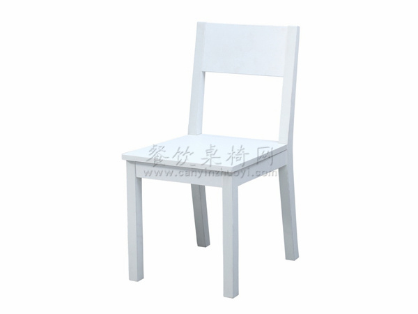 白色餐椅，白色实木椅图片