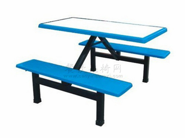条形凳桌椅，食堂连体桌椅