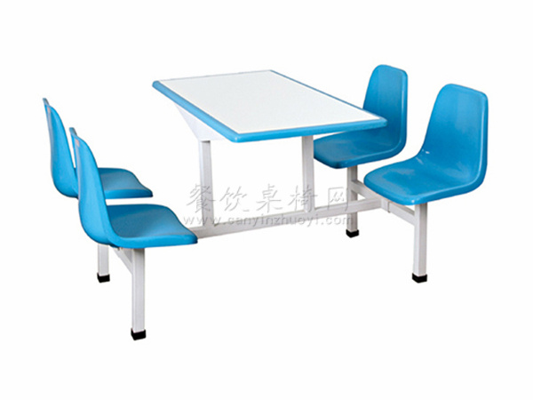 玻璃钢材质的食堂桌椅图片