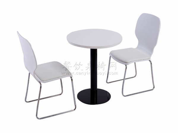 纯白色桌椅，甜品桌椅系列