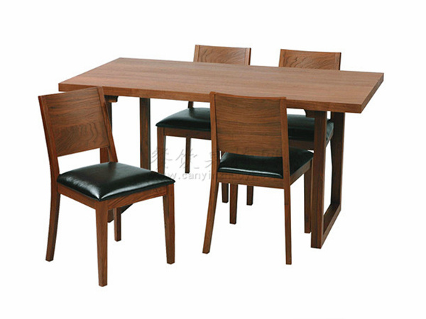 实木材质的西餐厅桌椅定做