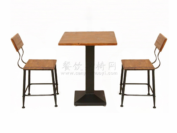 咖啡厅铁艺实木桌椅促销价