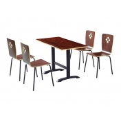 中式古典风格快餐桌椅定制