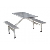 不锈钢四人位食堂桌椅尺寸