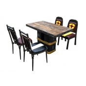 工业风复古的主题餐厅桌椅