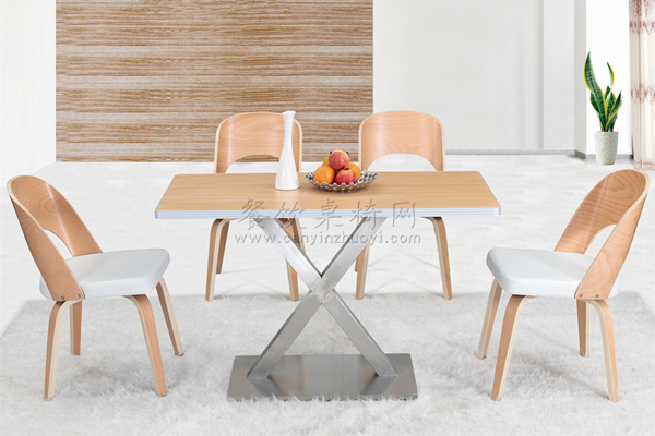 西餐桌椅，北海钢木餐桌椅