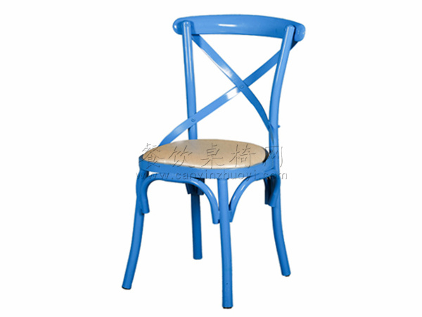 蓝色叉背椅子，玉林家具厂