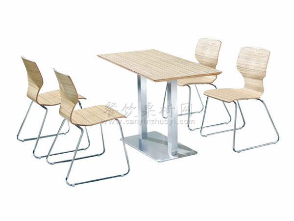 木纹快餐桌椅 ZY-GM059