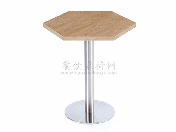 六边形钢木桌 CZ-GM024