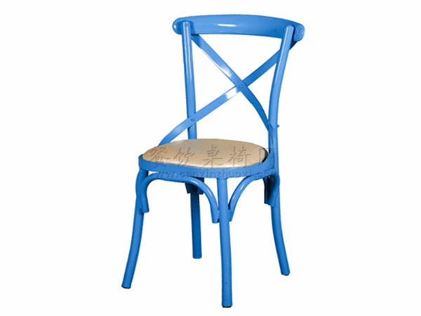 蓝色叉背椅子 CY-GY010