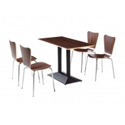 木纹色餐桌椅 ZY-GM050