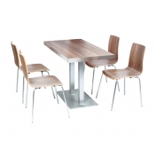 胡桃木纹桌椅 ZY-GM060