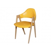 黄色实木A椅  CY-XC055