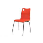 红色钢木椅子 CY-GM027