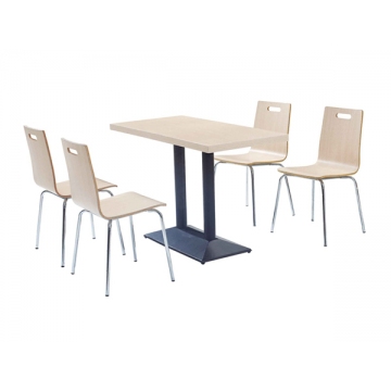 神农架钢木材质食堂餐桌椅