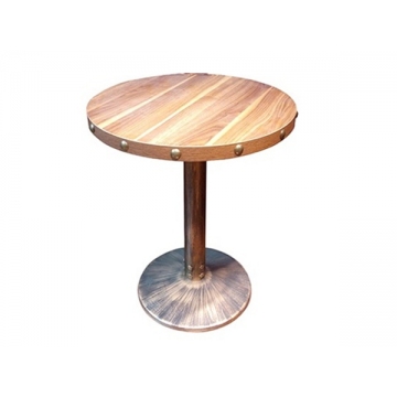 德阳市工业风钢木西餐桌子
