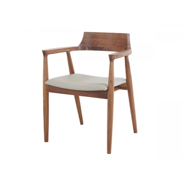 乐山实木餐椅，咖啡厅椅子