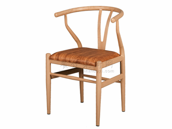 德阳铁艺木纹色扶手西餐椅