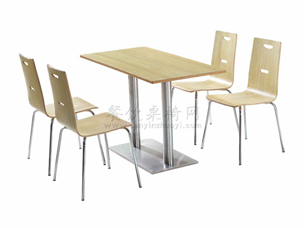 一桌四椅，铜仁钢木餐桌椅