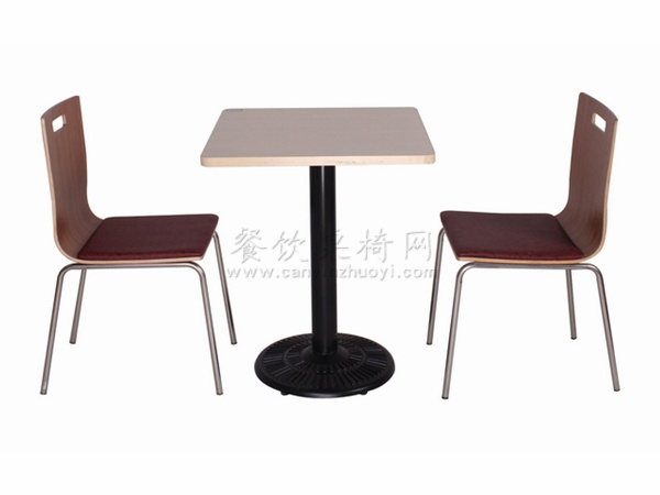 三亚钢木材质快餐桌椅价格