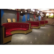 弧形餐厅卡座沙发工程案例