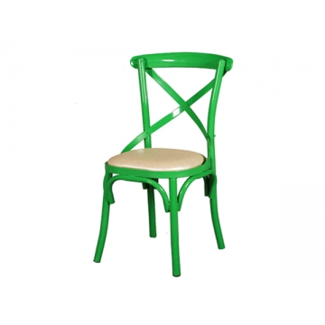 渭南市绿色铁艺油漆叉背椅