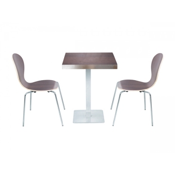 商丘餐厅桌椅，钢木餐桌椅