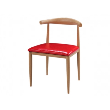 临汾铁艺木纹牛角餐厅椅子