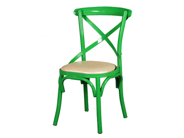 铁艺油漆餐椅，濮阳叉背椅