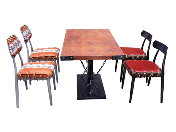 三门峡工业风主题餐厅桌椅