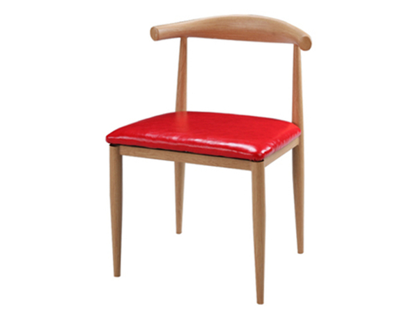 威海铁艺木纹餐厅椅子订做