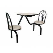 铜陵快餐店桌椅，一桌两椅
