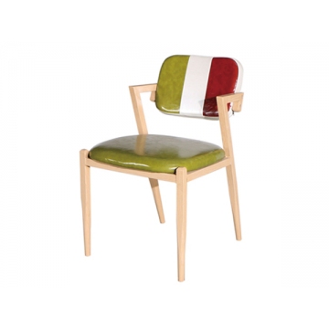 木纹扶手椅，天水主题餐椅