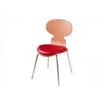 汉堡店椅子，平凉钢木餐椅